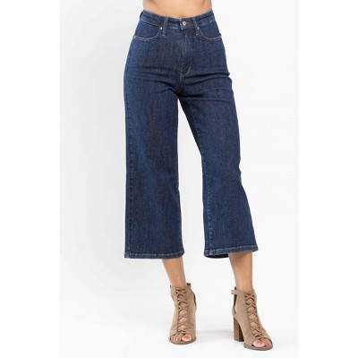Women's Tummy Control Tailored Crop Wide Leg Jean - Judy Blue