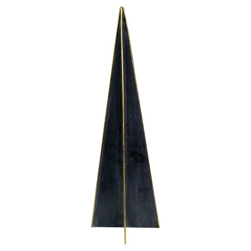 Northlight 15" Blue and Gold Triangular Christmas Tree Tabletop Decor, 5 of 8