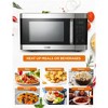 Commercial Chef 1.6 Cu. Ft. Countertop Microwave Oven, Touch Controls with Digital Display, 1100W, 13.6 Turntable, Push Button Door - 2 of 4