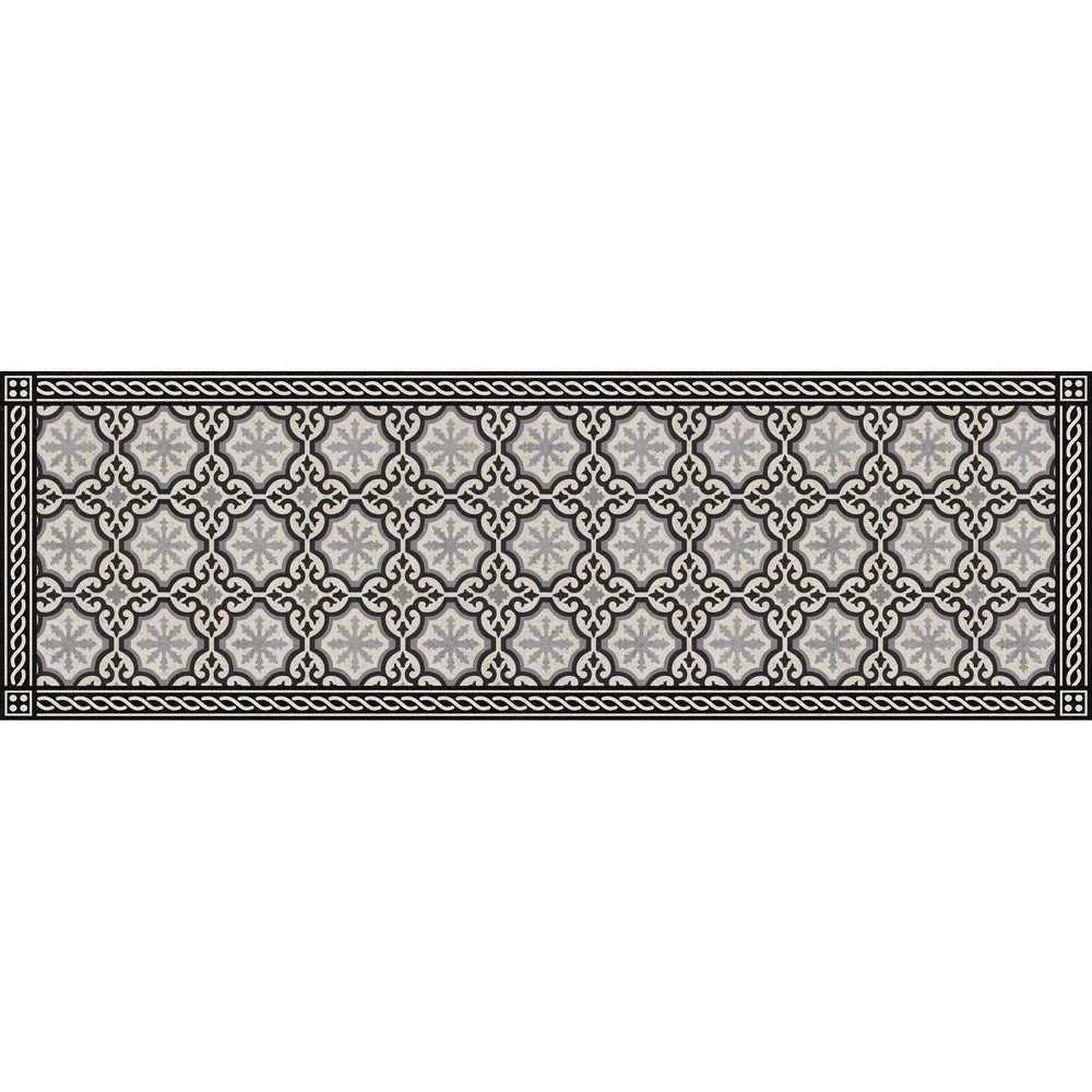 1'10inx5'9in FlorArt Chelsea Noir Low Profile Easy Clean Kitchen Runner - Bungalow Flooring