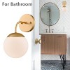 Claxy Brass Mid Century Modern Wall Light for Bathroom Vanity Light Set of 2 - 3 of 4
