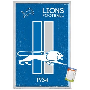 Trends International NFL Detroit Lions - Retro Logo 14 Unframed Wall Poster Prints - 1 of 4