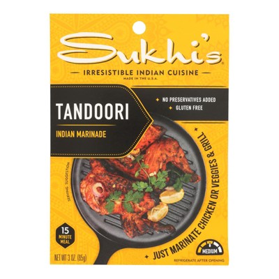 Sukhi’s Gourmet Indian Food Marinade Tandoori - Case Of 6 - 3 Oz : Target