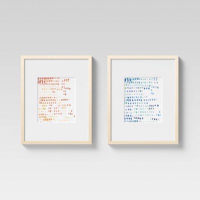 (Set of 2) 16" x 20" Network I & II Framed Under Glass with Oversized Mat - Project 62™