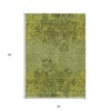 Olive Green And Fern Green Floral Washable Indoor Outdoor Area Rug - 3 of 4