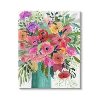 Stupell Industries Bold Red & Pink Mixed Bouquet Canvas Wall Art