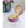 Benevolence LA Plush Velvet Round Travel Jewelry Box - 2 of 4