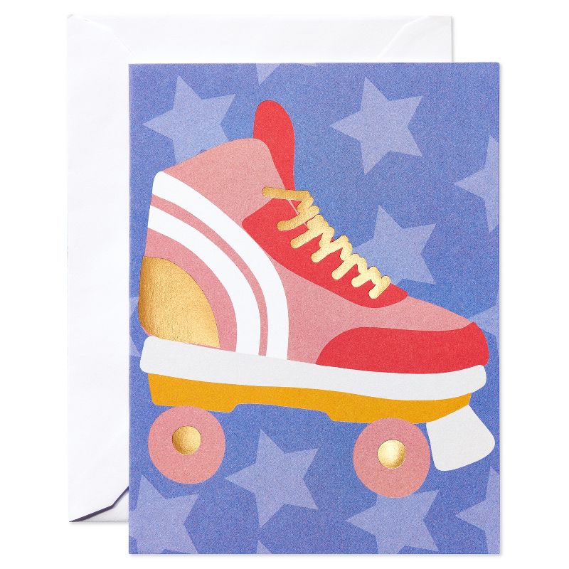 10ct Blank All Occasion Card, Roller-skates, 1 of 7
