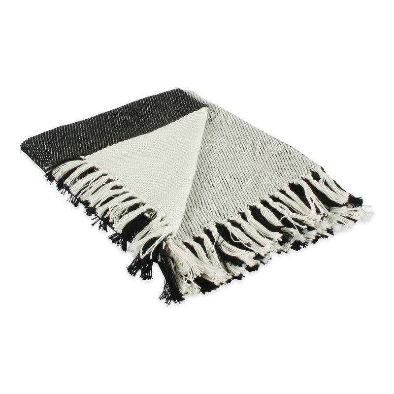 50"x60" Four Square Woven Throw Blanket with Fringe - Design Imports, 1 of 7