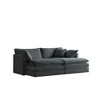 77" Chenille Modular Sectional Sofa Bed with 2 Ottomans - 4 of 4