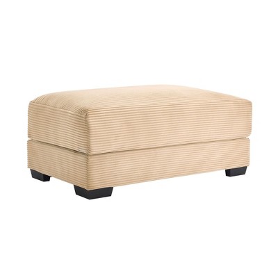 Kumasinova 46"W Modular Ottoman for Sectional Sofa,Soft Corduroy Footrest Ottoman for Living Room,Solid Wood Frame,Wear-Resistant