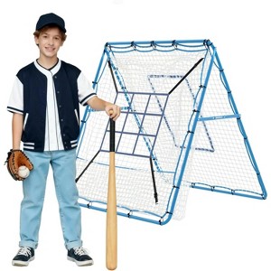 Baseball Pitching Rebounder ¨C 5 Adjustable Angles Portable Hitting & Fielding Net for Softball and Baseball Practice - 1 of 4