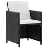 vidaXL 13 Piece Patio Dining Set with Cushions Poly Rattan Black - 3 of 4