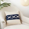 Saro Lifestyle Rope Knots Appliqué Throw Pillow Cover, Blue, 18"x18" - 3 of 3