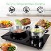 NutriChef Dual Induction Cooktop - Ceramic Tempered Glass Electric Hot Plate with Digital Display (PKSTIND48) - 14.2” x 23.6” - 1800W - 4 of 4