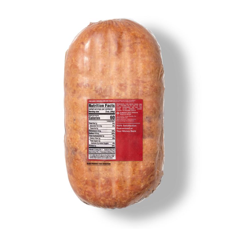 Uncured Virginia Brand Ham - Deli Fresh Sliced - price per lb - Good &#38; Gather&#8482;, 4 of 5