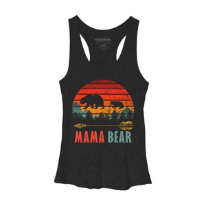 Women's Design By Humans Mama Bear Retro Stripes By ZeusSE Racerback Tank Top - 1 of 2
