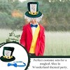 4E's Novelty Costume Accessory Set - Velvet Top Hat with Wig & Bowtie for Mad Hatter Alice in Wonderland Themed Costume Parties - 4 of 4