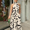 MOCAMEL New Fashion Round Neck Sexy Print European Union One-Piece Pants - 4 of 4