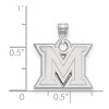 Black Bow Jewelry 14k White Gold Miami Redhawks NCAA Small Pendant - 2 of 3