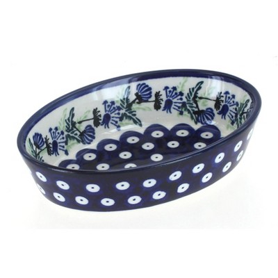 Blue Rose Polish Pottery Sweet Annie Extra Small Oval Baker