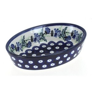 Blue Rose Polish Pottery 703 Zaklady Extra Small Oval Baker - 1 of 1
