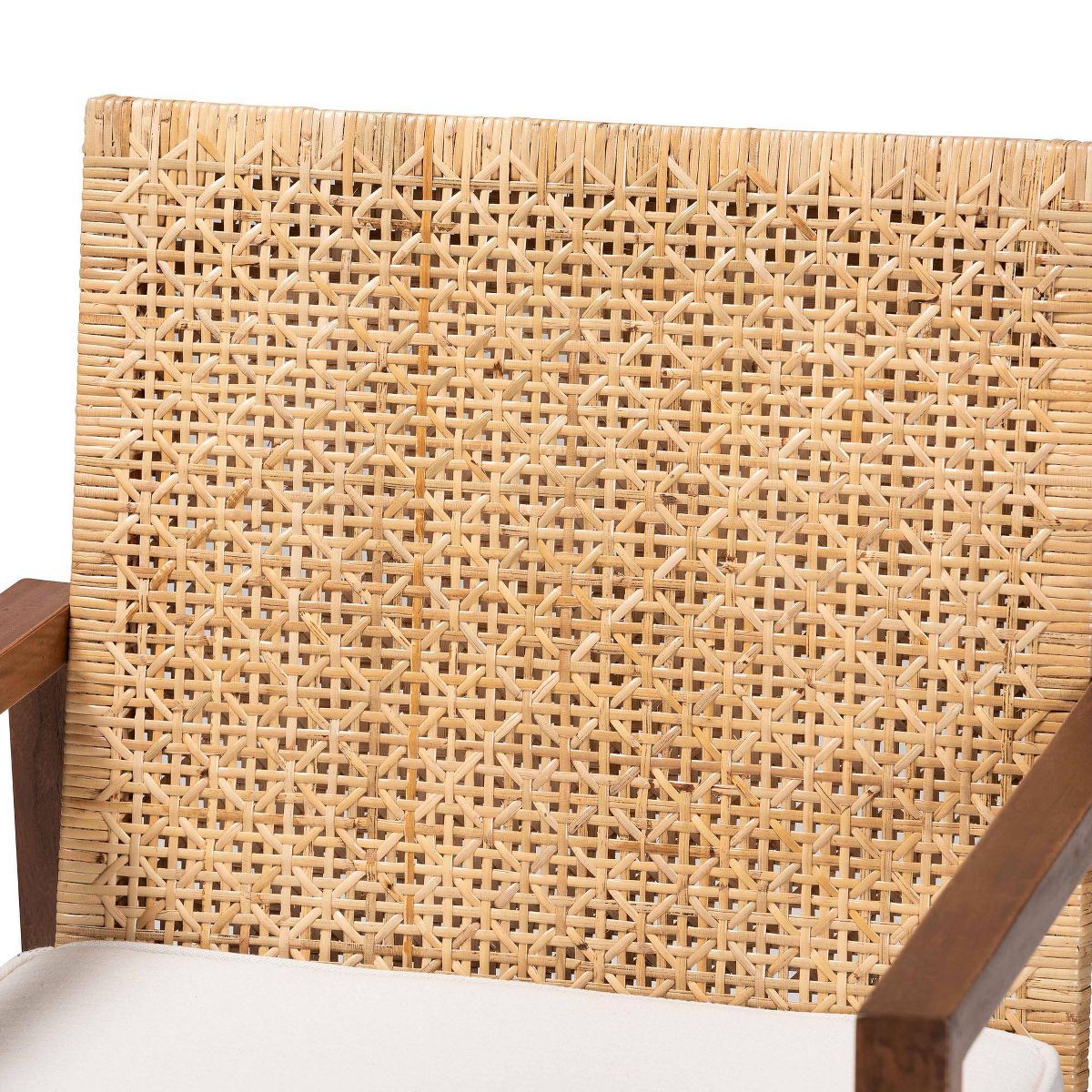 bali & pari Lovina Rattan and Acacia Wood Arm Chair Light Honey/Light Brown - thumbnail 6