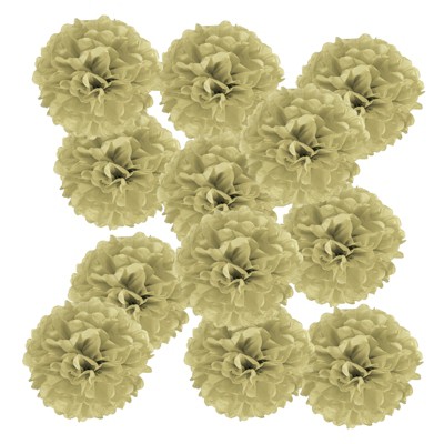 Unique Bargains Birthday Bachelorette Wedding Party Paper Pom Poms Flower Ball Kit 12 Pcs