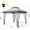 10x10 FT Pop Up Canopy Tent, Outdoor Gazebo with Mosquito Netting and Wheeled Carry Bag - 2 of 4