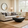 Royal Hampton Coffee Table | 36" Square Top | Handcrafted Rounded Drum Base | Mango Wood - 3 of 4