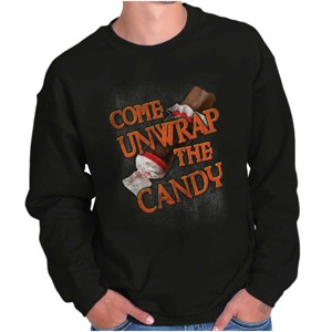 Come Unwrap the Candy Halloween Sweatshirt for Men or Women Brisco Brands - 1 of 4