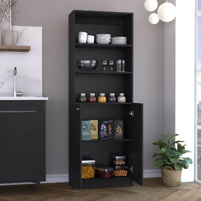 NicBex 71.7" Tall 5-Shelf Storage Cabinet with 2 Doors, Bookcase for Home Office, Living Room, Bedroom, Modern Industrial Style