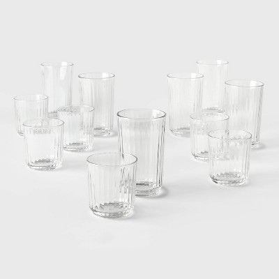 12pc Glass Potomac Double Old-Fashioned Assorted Tumbler Set - Threshold™