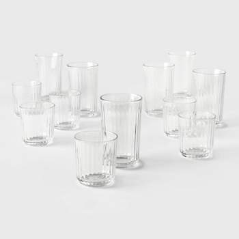 Joyjolt Faye Double Old Fashion & Highball Glasses Drinking Glasses - Set  Of 12 : Target