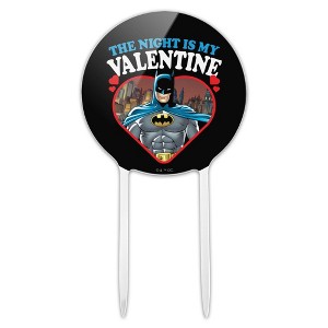 Batman The Night is my Valentine Acrylic Cake Topper Party Decoration for Wedding Anniversary Birthday Graduation - 1 of 4
