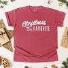 Simply Sage Market Christmas Is My Favorite Garment Dyed Tee - S - Crimson - 3 of 4