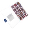 John Bead 1000pcs Red AB Round Oval Acrylic Flat Back Rhinestones Assorted Box - 2 of 4