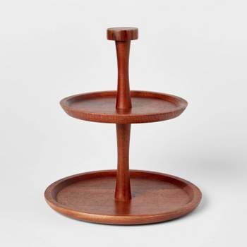 Wood 2-Tier Signature Serving Stand - Threshold™