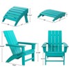 GARPROVM HDPE Adirondack Chair with Ottoman Weather-Resistant Outdoor Patio Furniture - 2 of 4