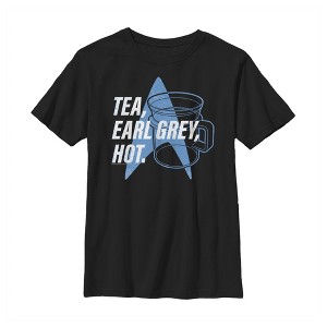 Boy's Star Trek: The Next Generation Cup Of Tea Earl Grey Hot, Captain Picard T-Shirt - 1 of 4