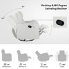 NicBex Linen Glider Rocking Chair,Upholstered Swivel Recliner Chairs with High Backrest,Modern Rocking Chair,Nursing Chair for Bedroom - 4 of 4