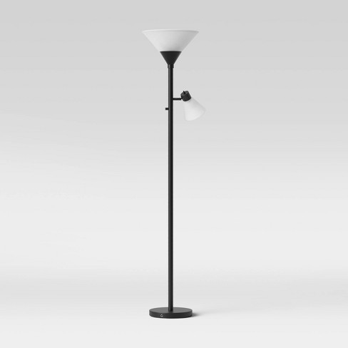 Mother Daughter Torchiere Floor Lamp with Glass Shade - Threshold™ - image 1 of 4