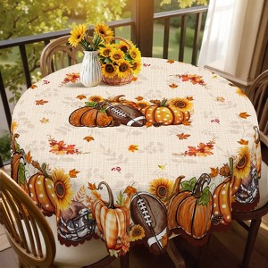 LOVEVOOK Fall Tablecloth, Thanksgiving Tablecloth, Pumpkin Table Cloth, Autumn Harvest for Christmas, Holiday, Birthday, Harvest - 1 of 4