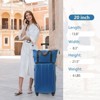 Gulches Hardshell Luggage Sets 3 Piece Carry-on Suitcases with Wheels, TSA Lock for Men Women, Blue (20in) - 3 of 4
