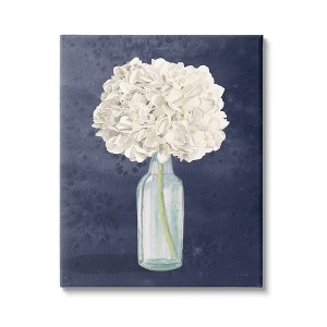 Stupell Industries White Floral Bouquet in Bottle Blue Painting - 1 of 4