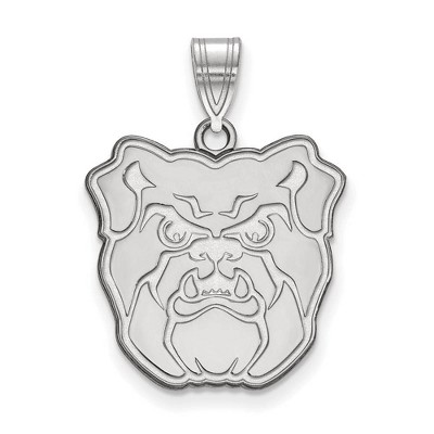 Black Bow Jewelry 10k White Gold Butler Bulldogs NCAA Large Pendant