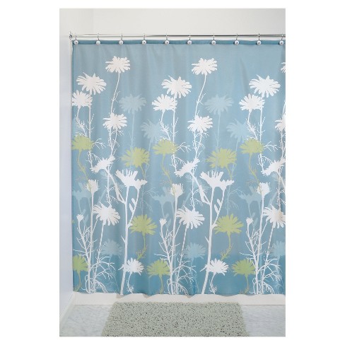 daisy fabric shower curtain