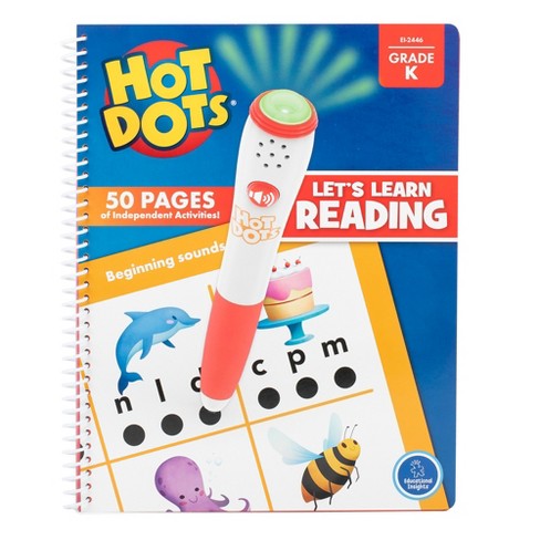 Educational Insights Hot Dots Jr. Let's Master Kindergarten Reading  Workbooks & Interactive Pen, 100 Reading Lessons, Ages 5+