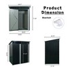 Garvee 5X3 FT Large Metal Outdoor Sheds Storage, Galvanized Steel tool shed outdoor storage for Bicycles, Tools, Lawnmowers, Backyards, Patios - 2 of 4