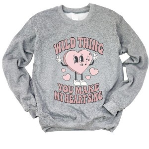 Simply Sage Market Women's Graphic Sweatshirt Wild Things Make My Heart Sing - 1 of 4